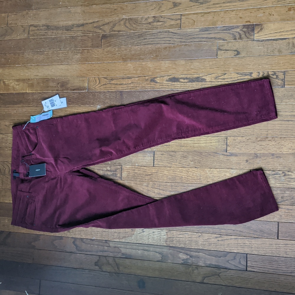 Edyson Stich Fix Burgundy Corduroy Skinny Jeans Size 30L